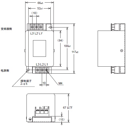 3G3MX2-V2 外形尺寸 32 