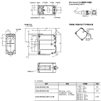E3AS-HF系列 外形尺寸 3 